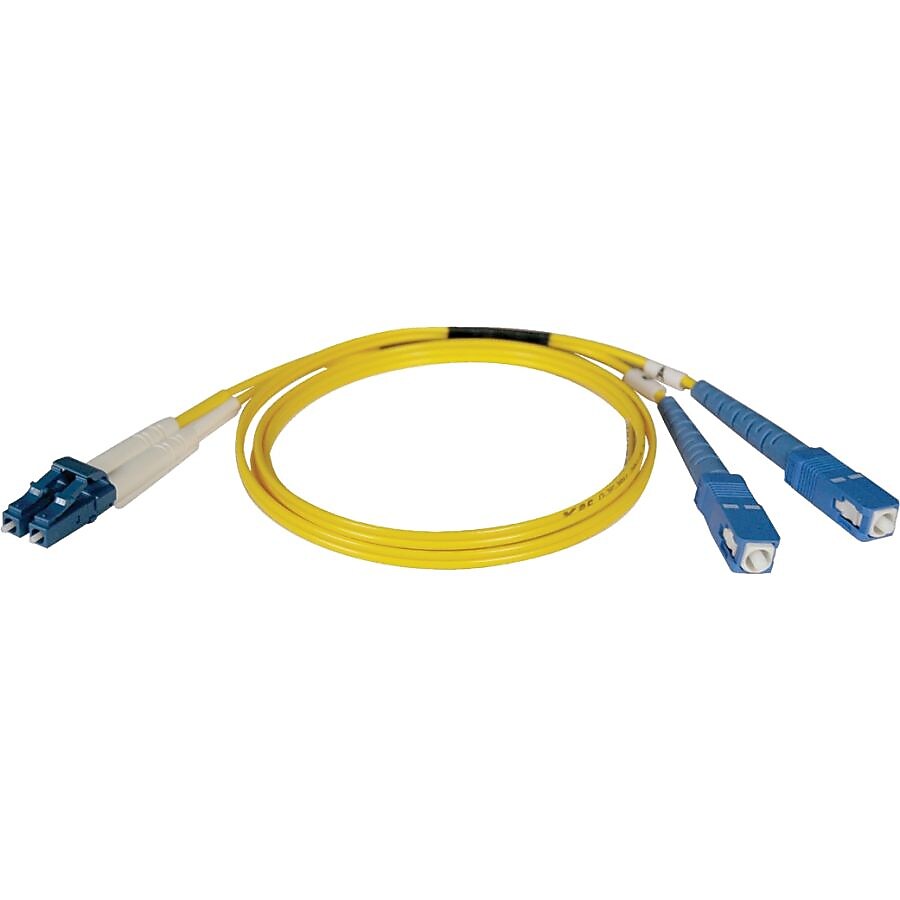 Tripp Lite 16' Duplex SMF LCM to SCM Patch Cable, Yellow