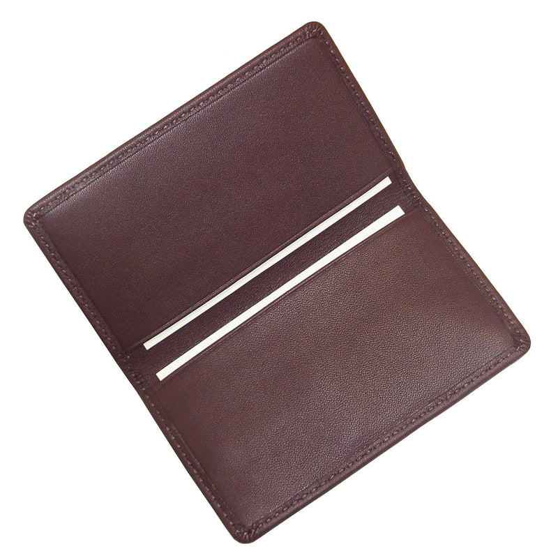 Royce Leather Business Card Case, Burgundy