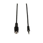 Tripp Lite 10' 3.5mm M/F Mini-Stereo Audio Extension Cable, Black