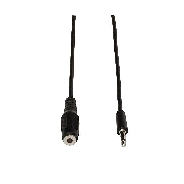 Tripp Lite 6' 3.5mm M/F Mini-Stereo Audio Extension Cable, Black