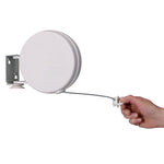 Household Essentials Single Line Retractable Steel Clothesline, White (R-400)
