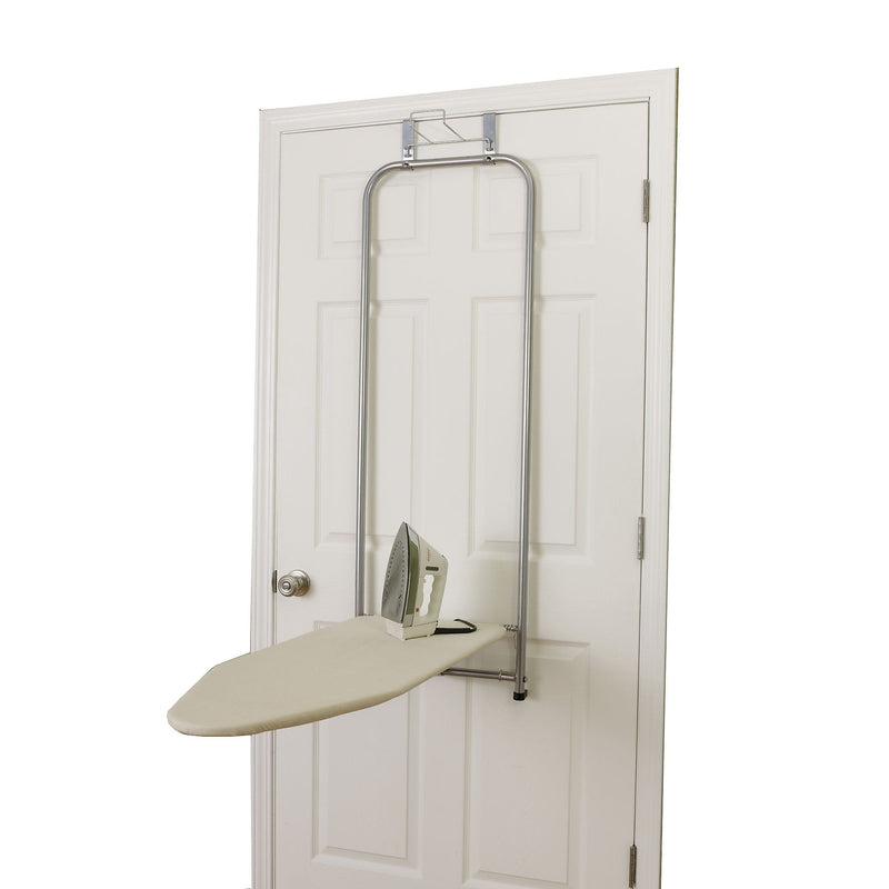 Household Essentials Over The Door Ironing Board, 14"W x 44"L, Satin Silver (144222)