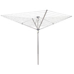 Household Essentials Expandable 12-Line Umbrella Aluminum Clothesline, Silver (1710)