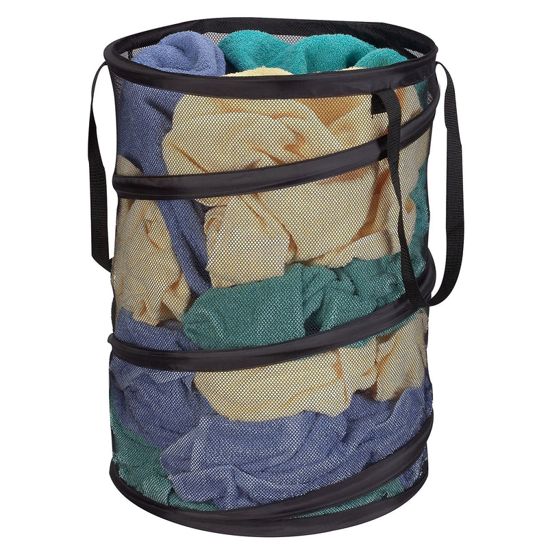Household Essentials Collapsible Hamper, Polyester, Black (2026)
