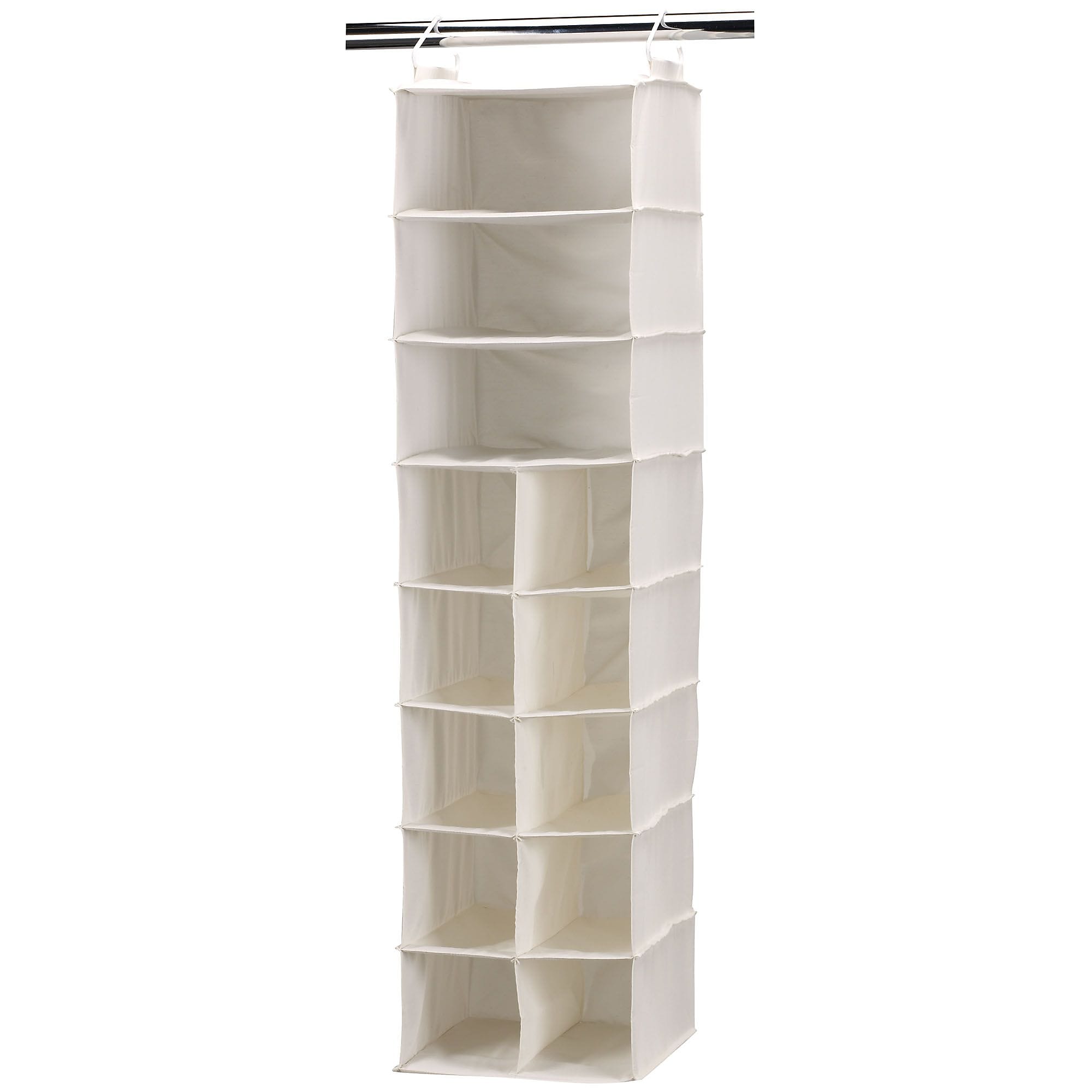 Household Essentials Hanging Shoe/Sweater Organizer With 10 Pockets, Natural (311323)
