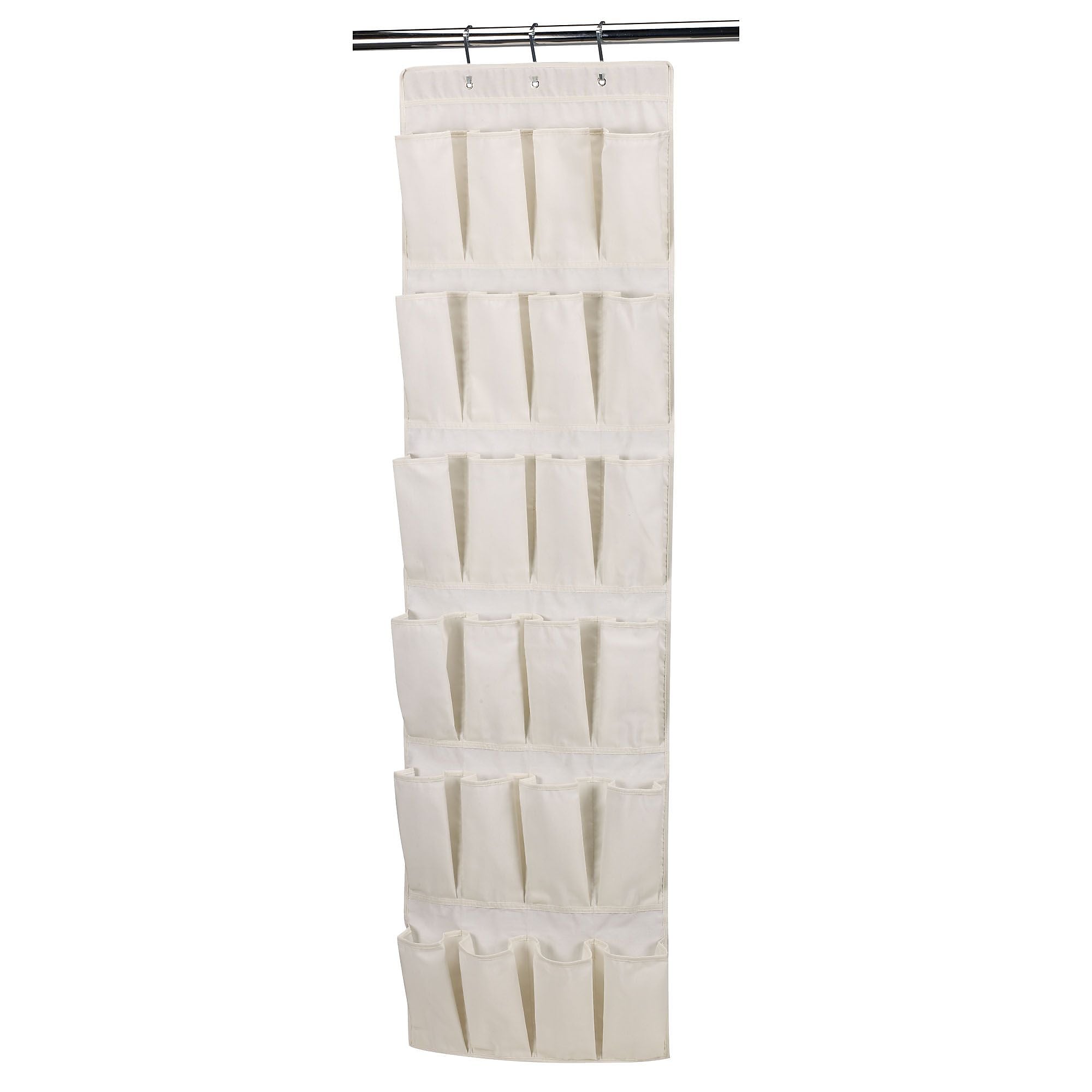 Household Essentials Over-the-Door Shoe Organizer With 24 Pockets, Natural (311382)