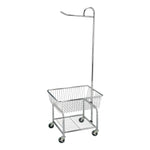 Household Essentials Rolling Laundry Basket, Steel, Chrome (6028-1)
