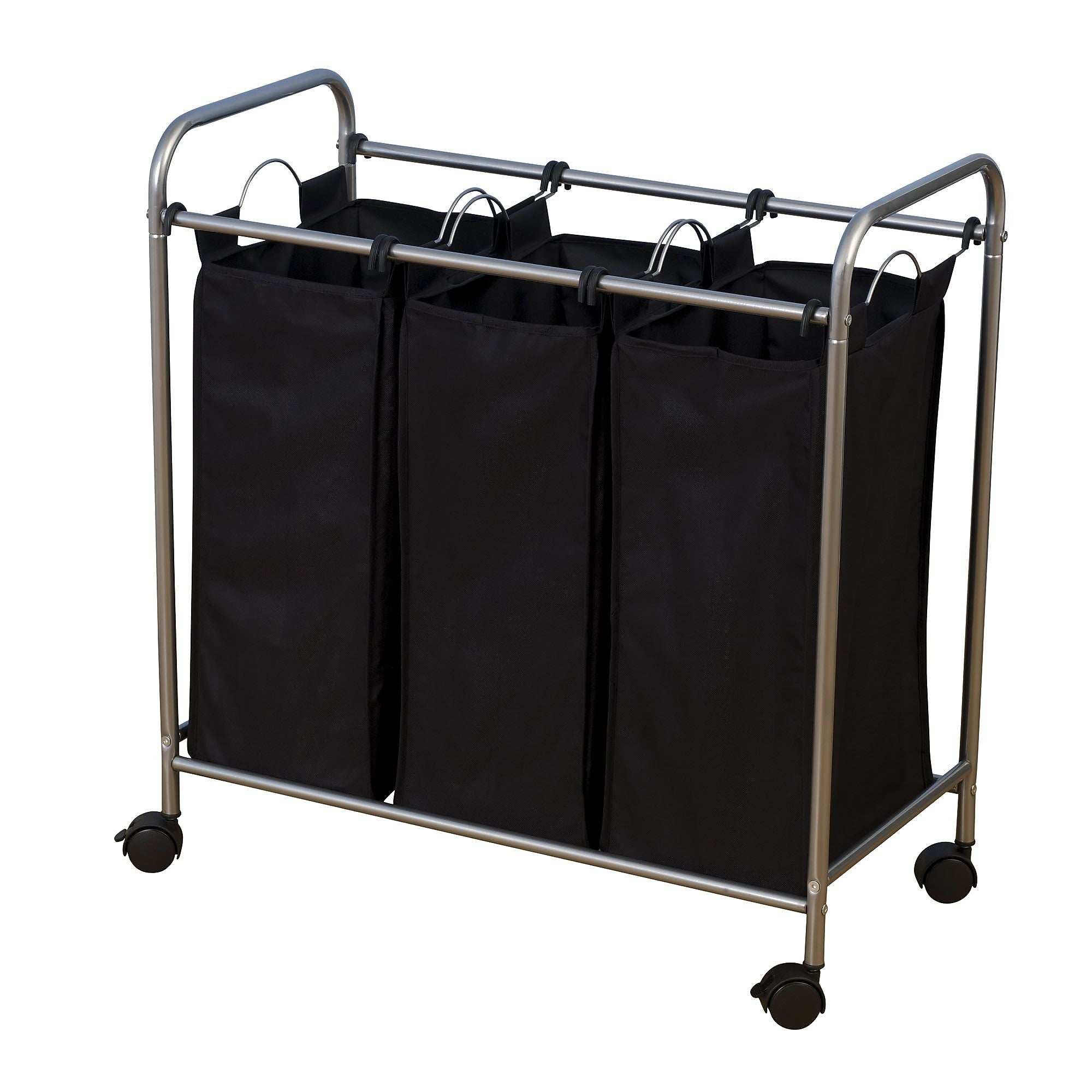 Household Essentials Sorter With Removable Bags, Satin Silver (7044)