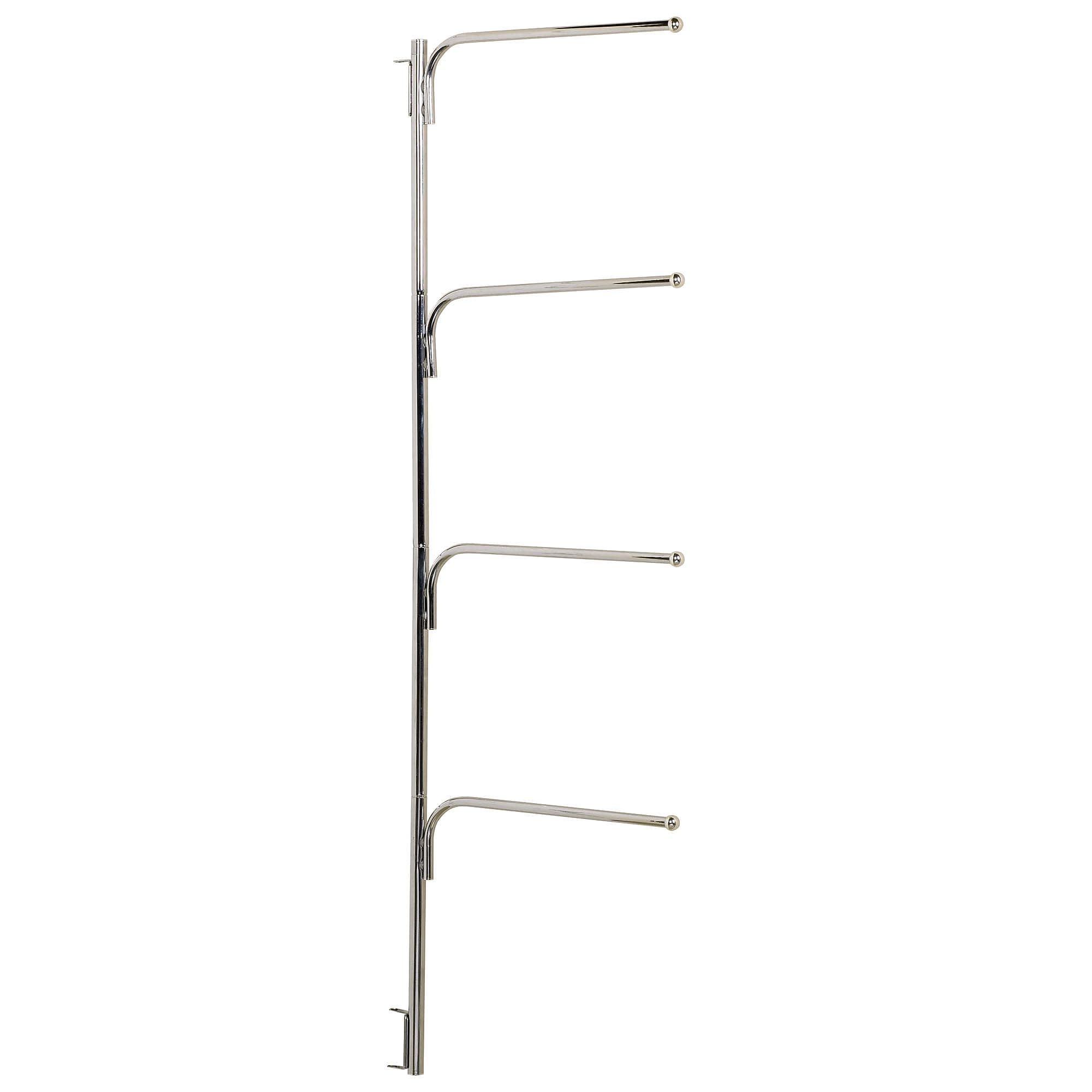 Household Essentials Hinge-It Clutterbuster Family Towel Bar, Chrome (H12003)