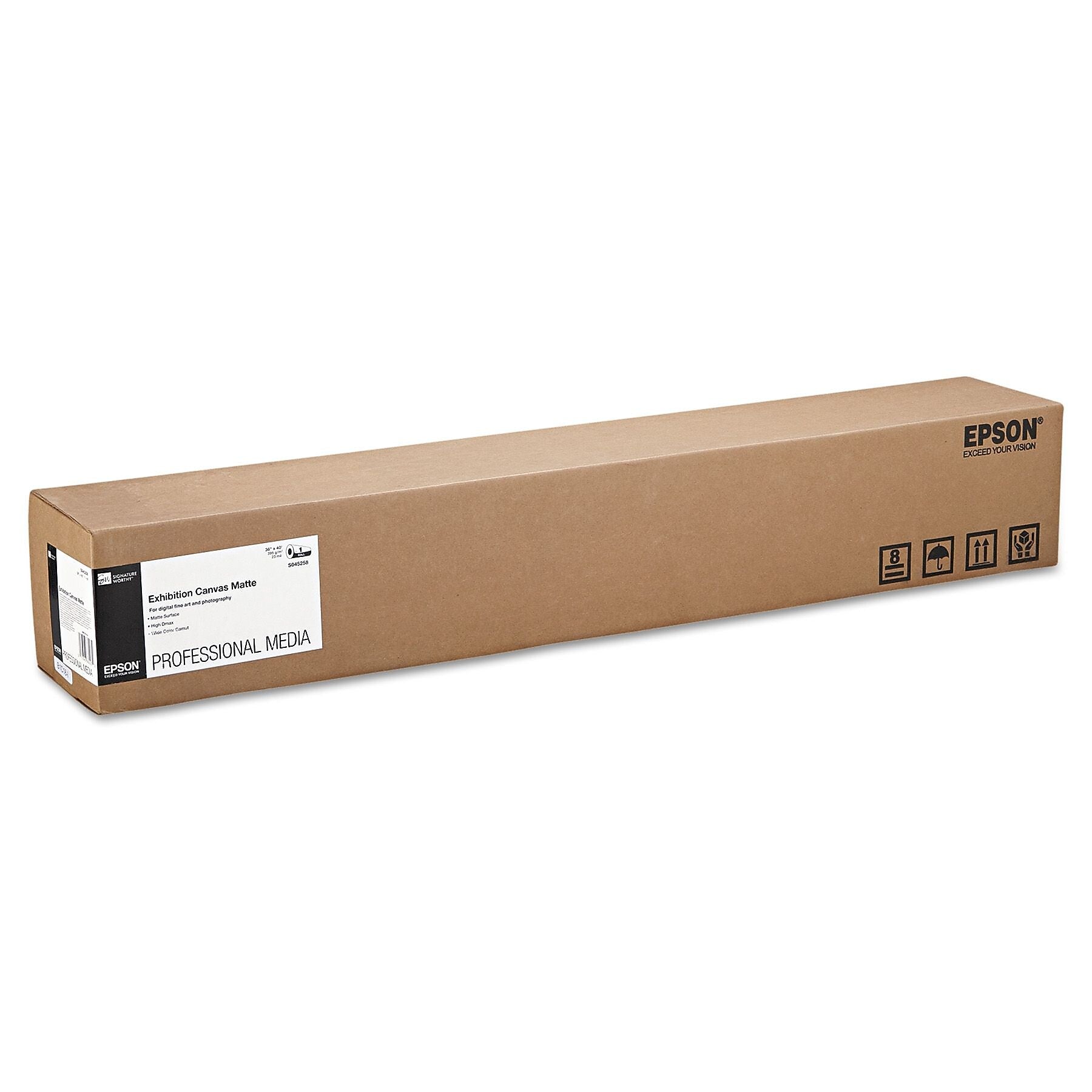 Epson Professional Exhibition Wide Format Canvas Paper, 36" x 40', Matte Finish (EPSS045258)