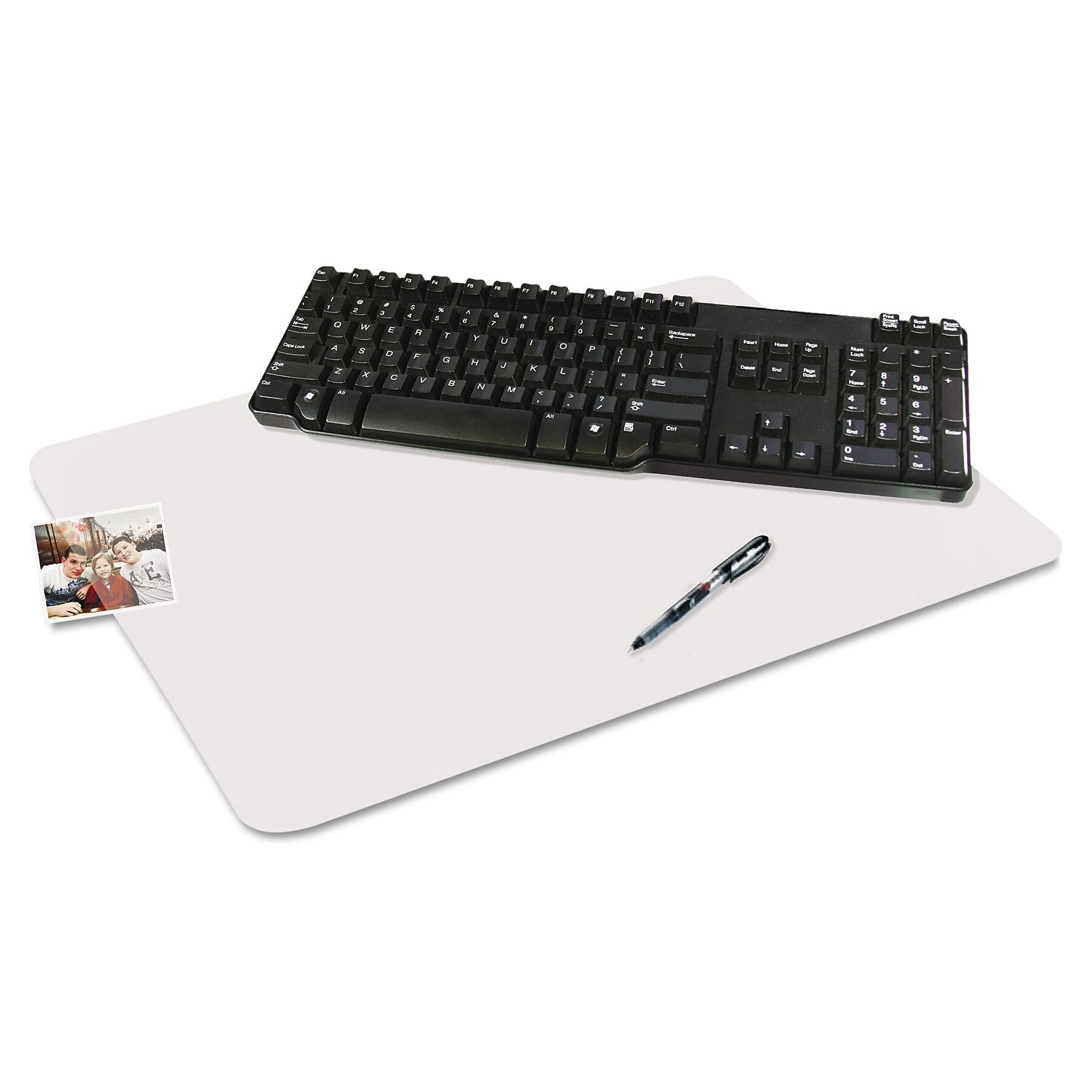 Artistic Krystal View Microban Anti-Slip Vinyl Desk Pad, 38" x 24", Clear (60-8-0MS)