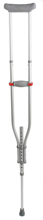 Medline Quick-Fit Aluminum Crutches with Red Dot Hand Grip, 4'7"-6'7", 2/Case (MDS80540)