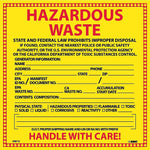 AccuformNMC Hazardous Waste Label, 6"x 6", 25/Pack (HW15)