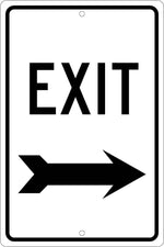 National Marker Reflective "Exit Right" Regulatory Traffic Sign, 18" x 12", Aluminum (TM80H)