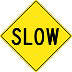 National Marker Reflective "Slow" Warning Traffic Control Sign, 24" x 24", Aluminum (TM120J)