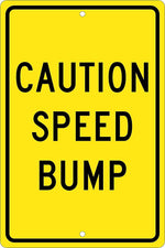 National Marker Reflective "Caution Speed Bump" Warning Traffic Control Sign, 18" x 12", Aluminum (TM136H)