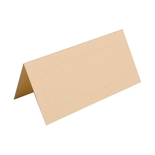 JAM Paper® Foldover Wedding Table Place Cards, 2 x 4 1/4, Ivory with Embossed Border Placecards, 100/Pack (312125233)