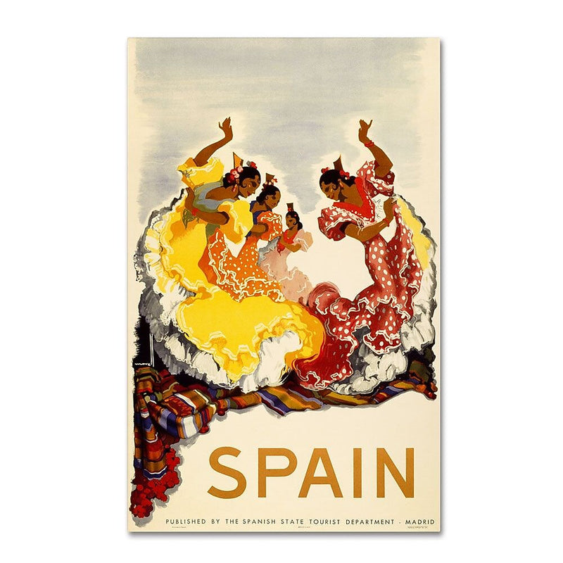 Trademark Fine Art 'Spain - Women Dancing' 30" x 47" Canvas Art