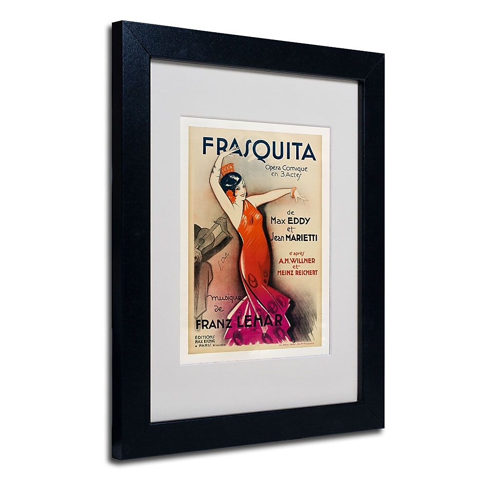 Trademark Fine Art 'Frasquita' 11" x 14" Black Frame Art