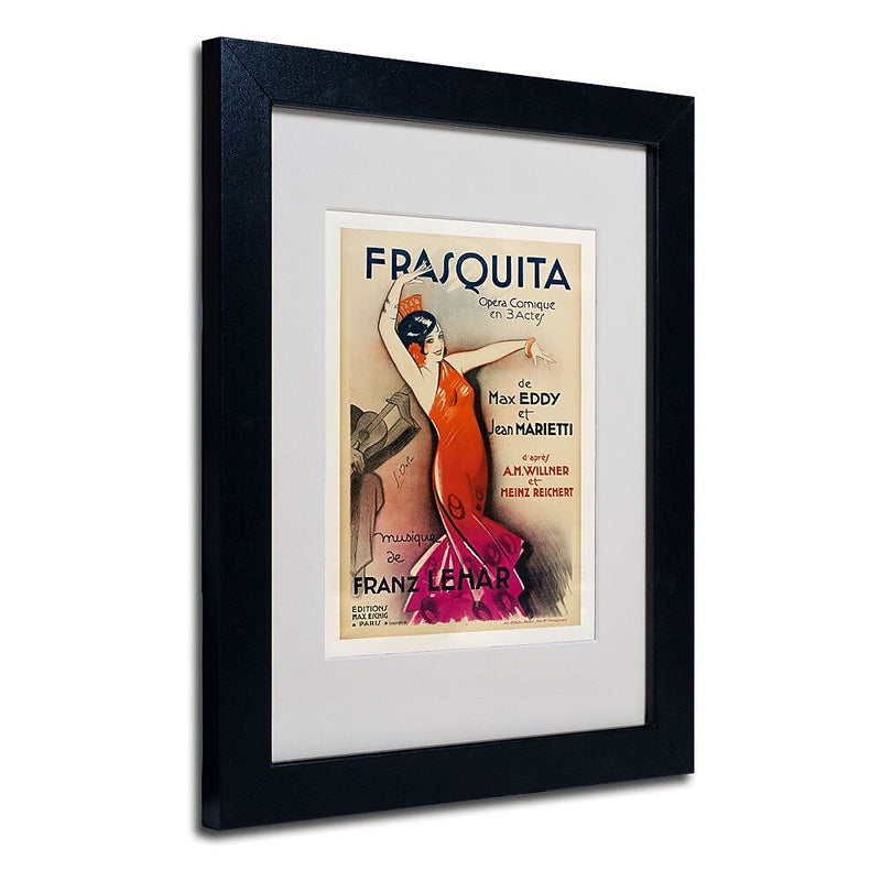 Trademark Fine Art 'Frasquita' 11" x 14" Black Frame Art