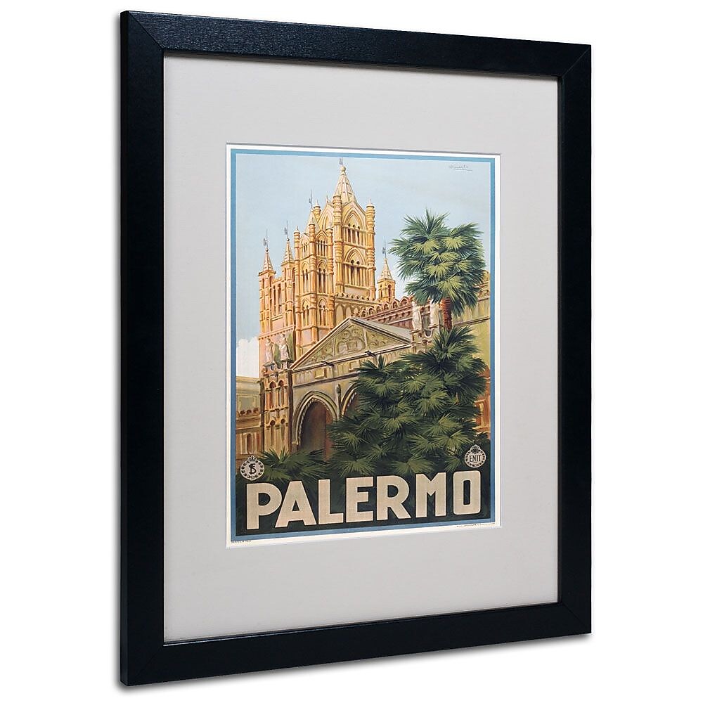 Trademark Fine Art 'Palermo' 16" x 20" Black Frame Art