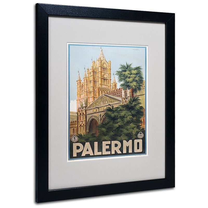 Trademark Fine Art 'Palermo' 16" x 20" Black Frame Art