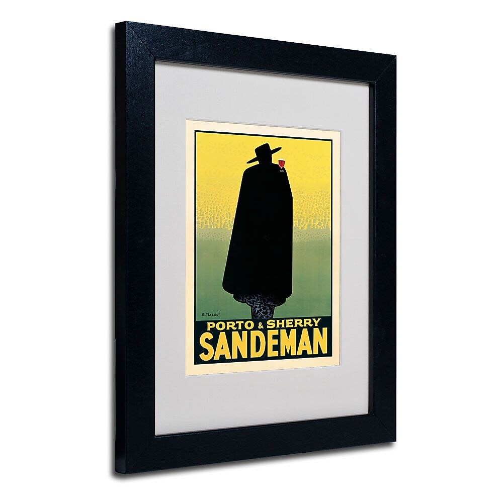 Trademark Fine Art 'Porto and Sherry Sandeman' 11" x 14" Black Frame Art