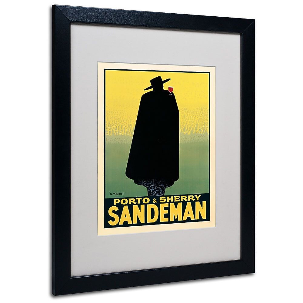 Trademark Fine Art 'Porto and Sherry Sandeman' 16" x 20" Black Frame Art