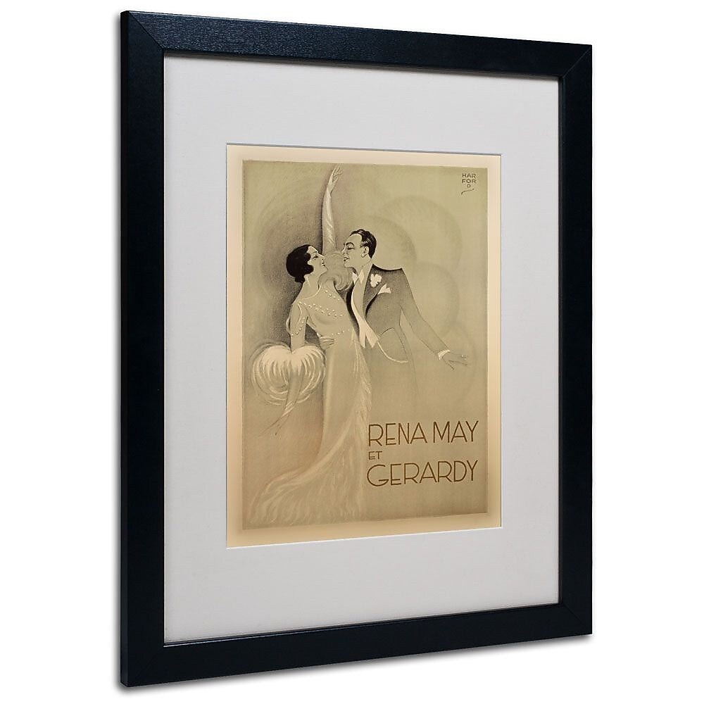 Trademark Fine Art 'Rena May Et Gerardy' 16" x 20" Black Frame Art