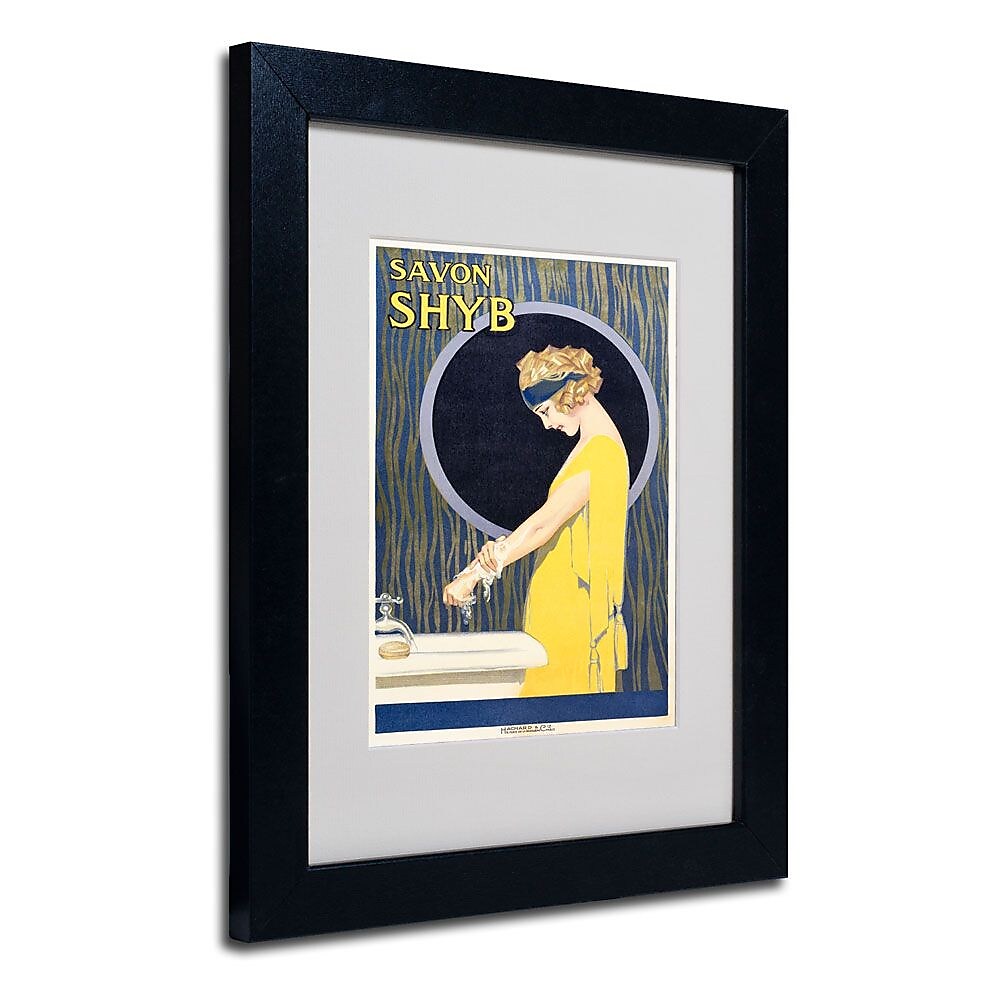 Trademark Fine Art 'Savon S H Y B' 11" x 14" Black Frame Art