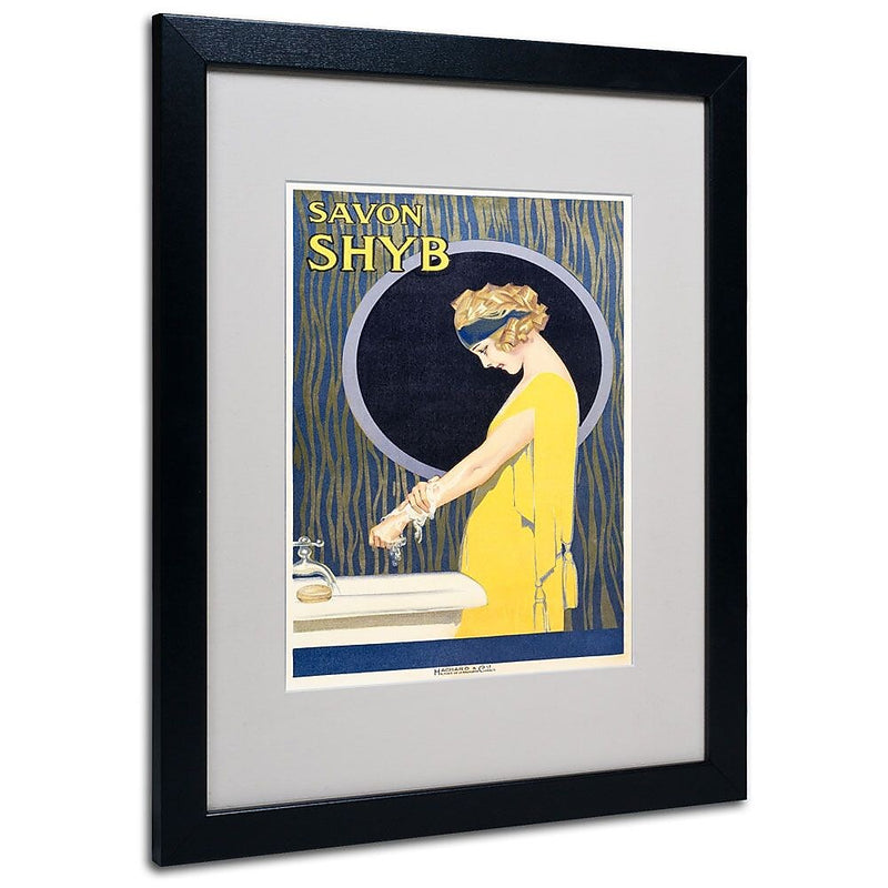 Trademark Fine Art 'Savon S H Y B' 16" x 20" Black Frame Art