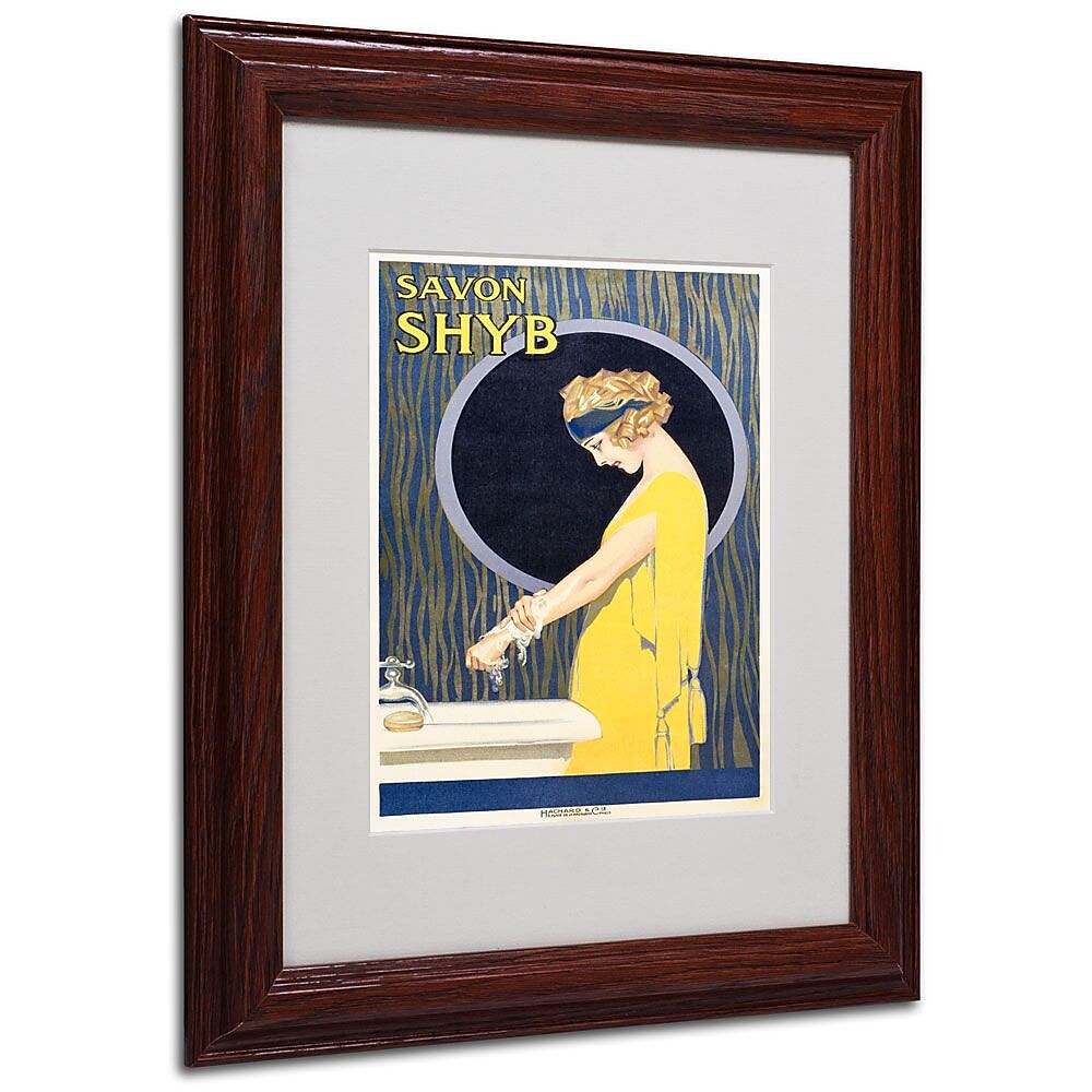 Trademark Fine Art 'Savon S H Y B' 11" x 14" Wood Frame Art