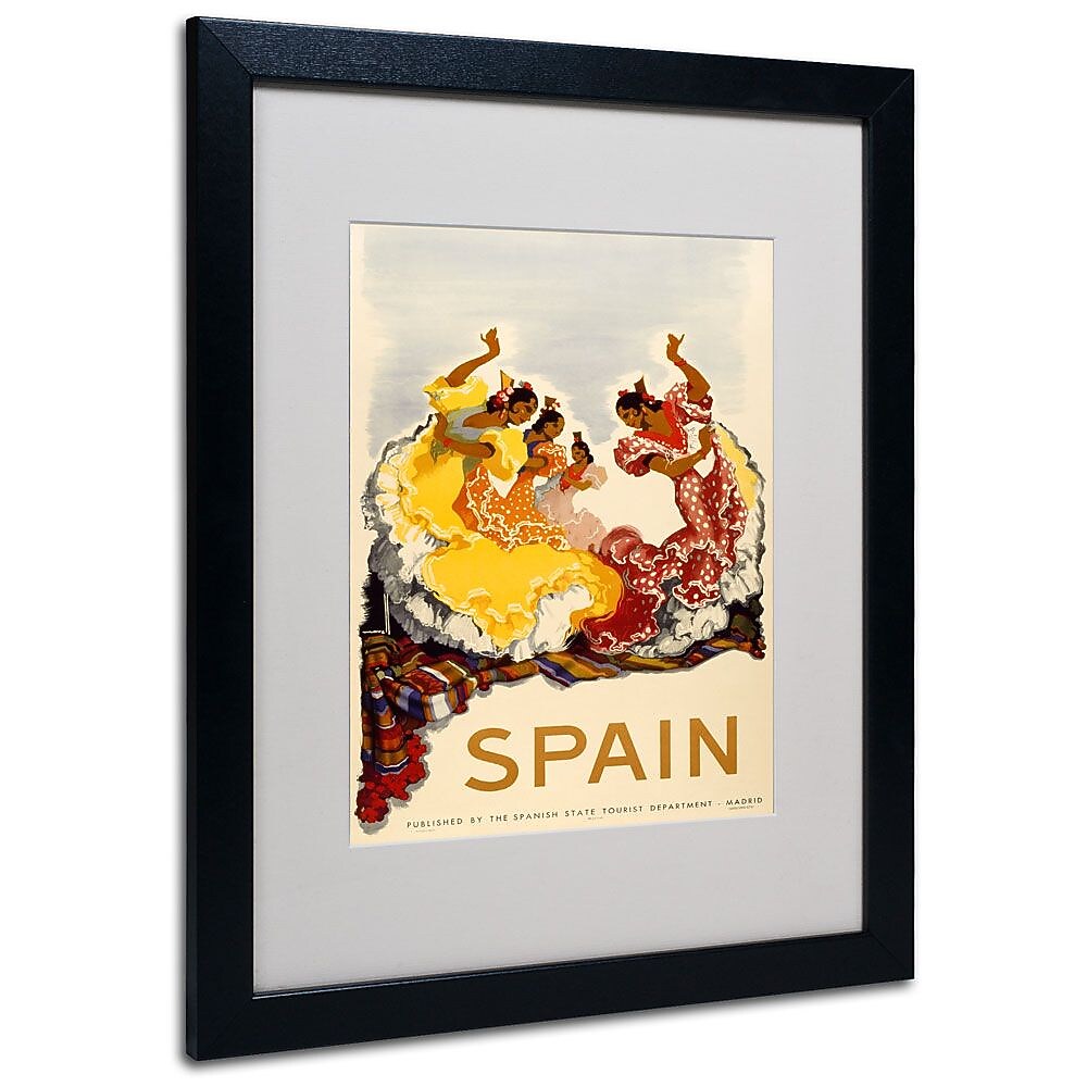 Trademark Fine Art 'Spain - Women Dancing' 16" x 20" Black Frame Art