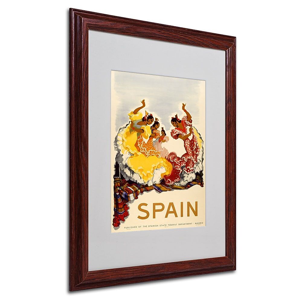 Trademark Fine Art 'Spain - Women Dancing' 16" x 20" Wood Frame Art