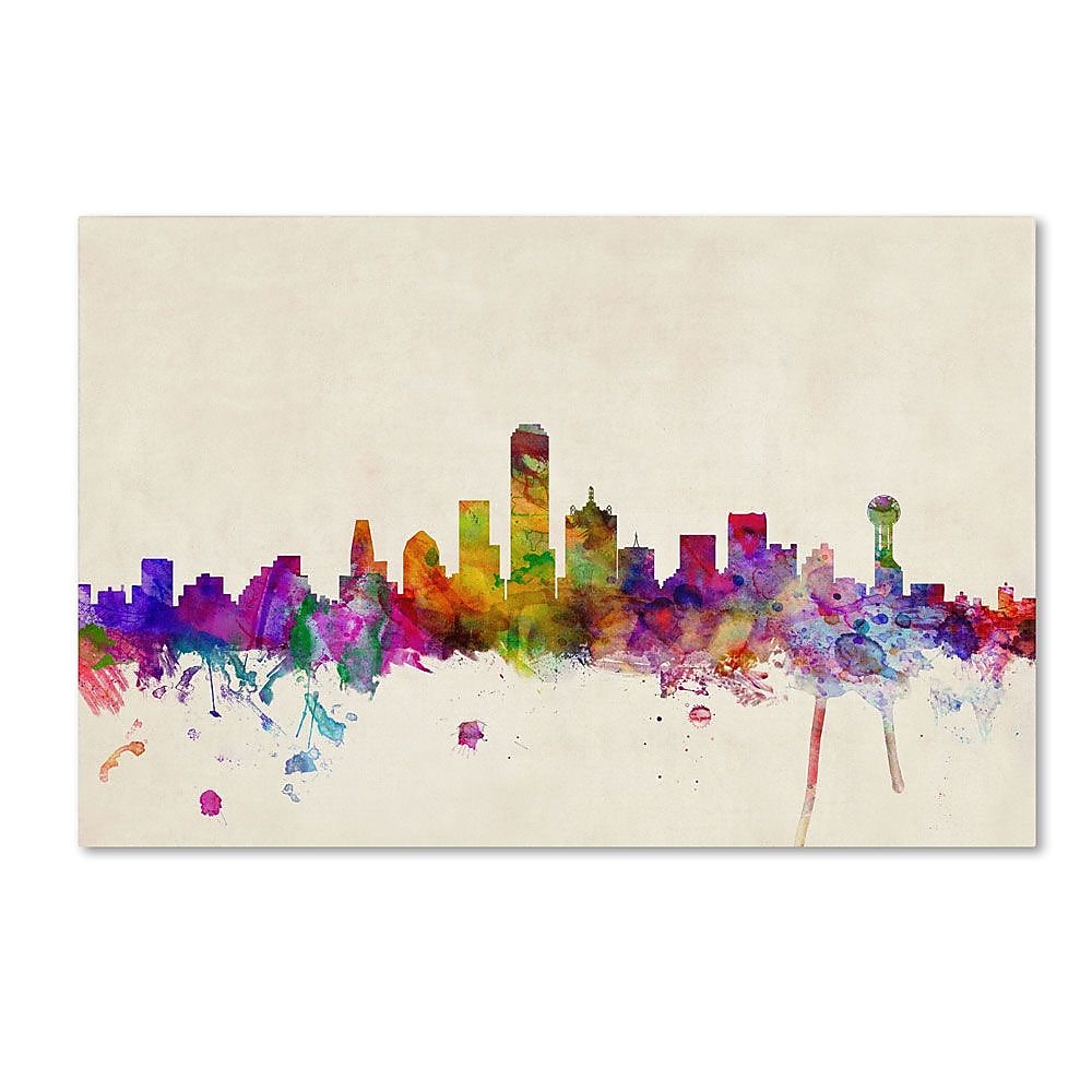 Trademark Fine Art 'Dallas, Texas' 22" x 32" Canvas Art