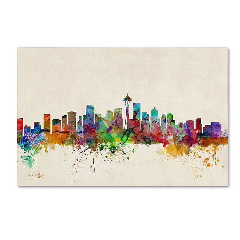 Trademark Fine Art 'Seattle, Washington' 16" x 24" Canvas Art