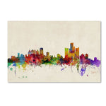 Trademark Fine Art 'Detroit, Michigan' 22" x 32" Canvas Art