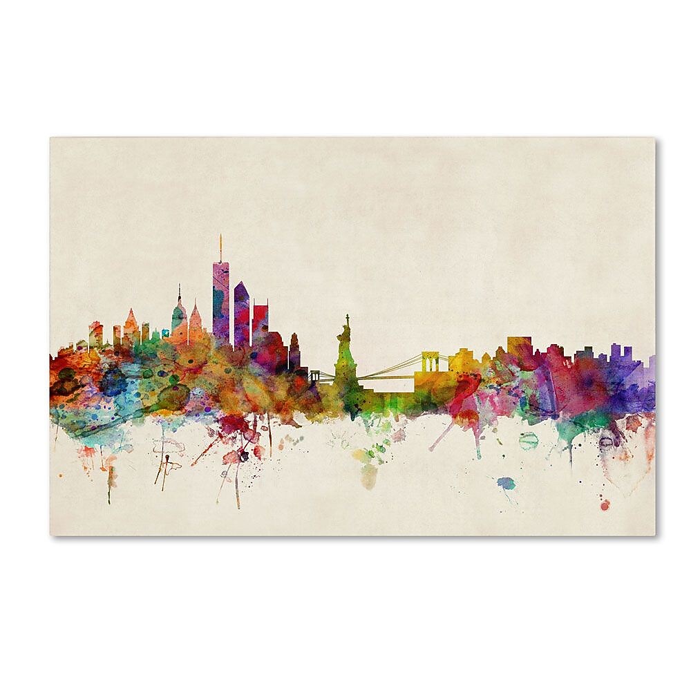 Trademark Fine Art 'New York, New York' 16" x 24" Canvas Art