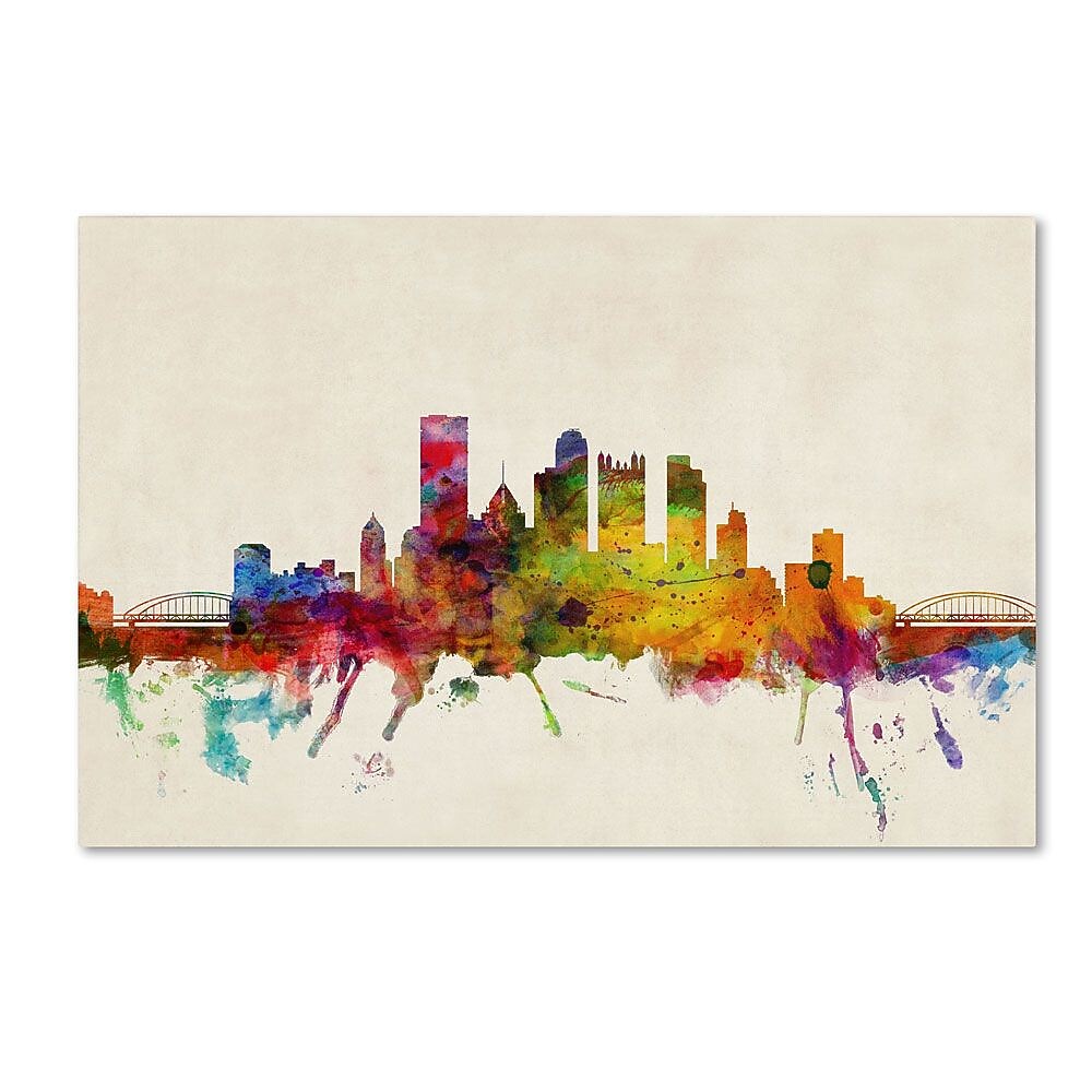 Trademark Fine Art 'Pittsburgh, Pennsylvania' 30" x 47" Canvas Art