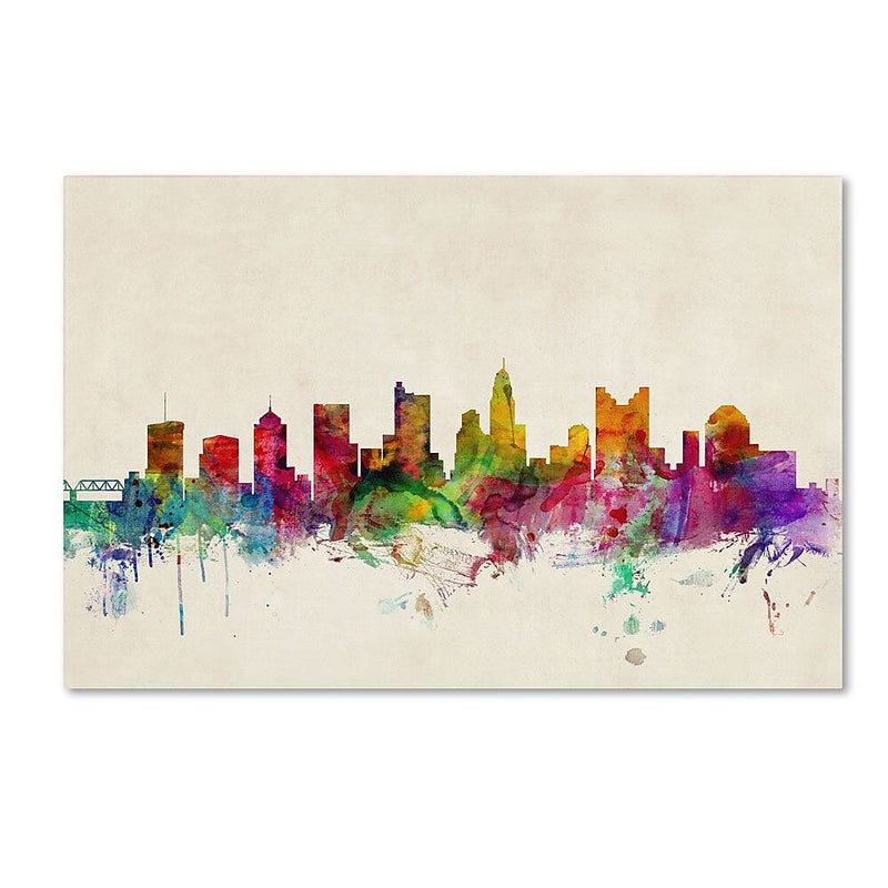 Trademark Fine Art 'Columbus, Ohio' 16" x 24" Canvas Art