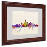 Trademark Fine Art 'Dallas, Texas' 11" x 14" Wood Frame Art