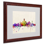 Trademark Fine Art 'Dallas, Texas' 16" x 20" Wood Frame Art