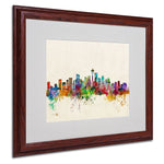 Trademark Fine Art 'Seattle, Washington' 16" x 20" Wood Frame Art