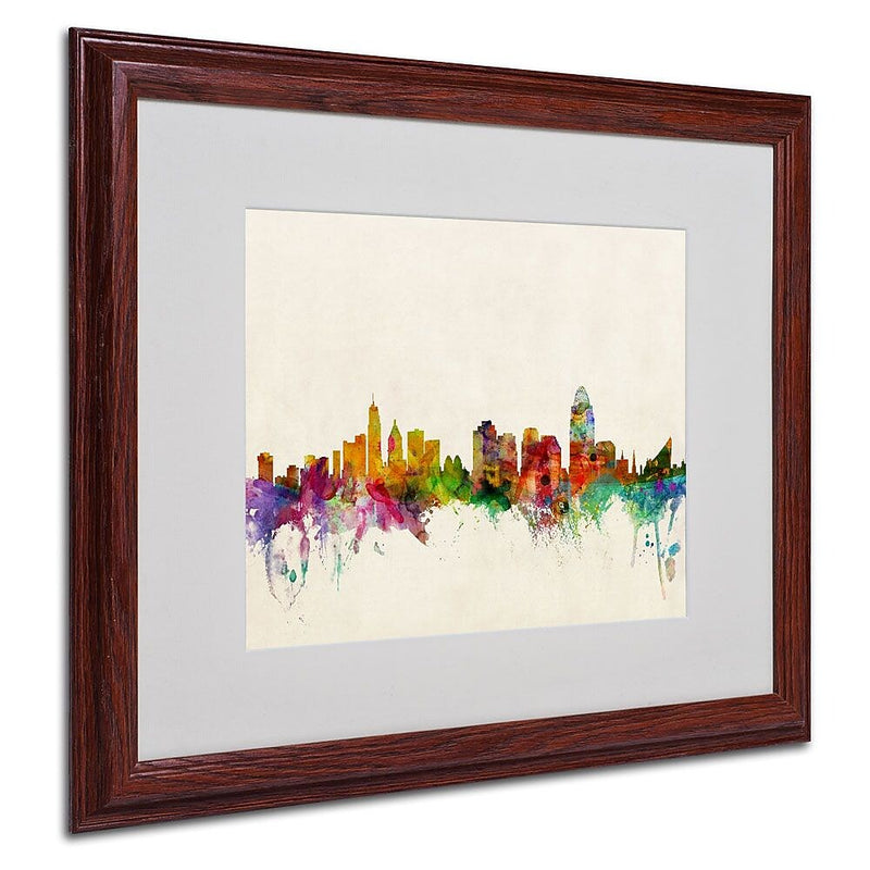Trademark Fine Art 'Cincinnati, Ohio' 16" x 20" Wood Frame Art