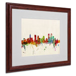 Trademark Fine Art 'Denver, Colorado' 16" x 20" Wood Frame Art