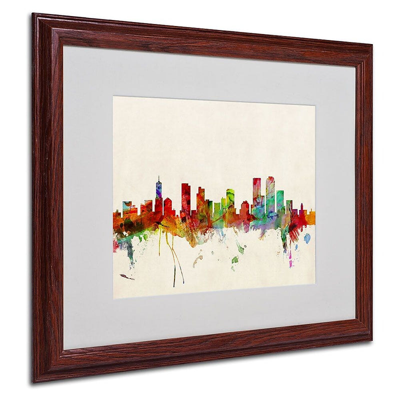 Trademark Fine Art 'Denver, Colorado' 16" x 20" Wood Frame Art