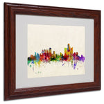 Trademark Fine Art 'Detroit, Michigan' 11" x 14" Wood Frame Art