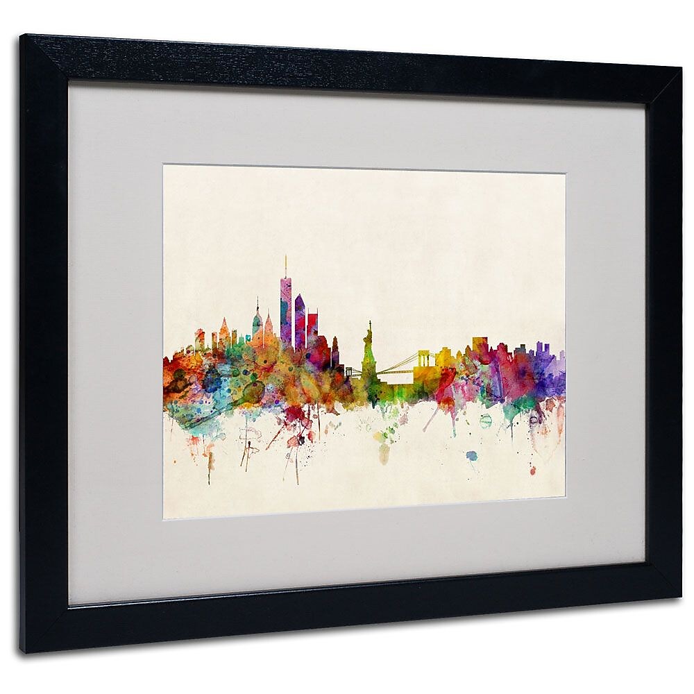 Trademark Fine Art 'New York, New York' 16" x 20" Black Frame Art