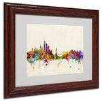 Trademark Fine Art 'New York, New York' 11" x 14" Wood Frame Art