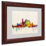 Trademark Fine Art 'Pittsburgh, Pennsylvania' 11" x 14" Wood Frame Art